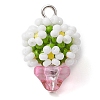 Beaded Flower Potted Charms PALLOY-MZ00446-02-1