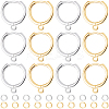 20Pcs 2 Colors Brass Huggie Hoop Earring Findings KK-BBC0021-38-7