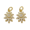 Brass Micro Pave Cubic Zirconia Pendants KK-I358-043G-1