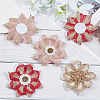 Gorgecraft 12Pcs 3 Style Braided Jute Flower Ornament Accessories DIY-GF0006-35-5