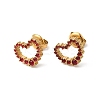 Rhinestone Hollow Heart Stud Earrings EJEW-Q704-02G-2