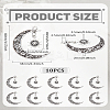 10Pcs Tibetan Style Alloy Pendants FIND-LP0006-81-2
