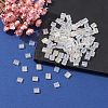 FGB 2-Hole Transparent Glass Seed Beads SEED-YW0002-35-2