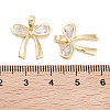 Brass Micro Pave Cubic Zirconia Pendants KK-C051-42G-3