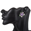 Flower Handmade Glass Seed Beads Stud Earrings EJEW-MZ00656-03-4