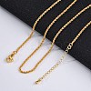 Brass Rope Chains Necklaces for Women NJEW-D302-03G-1