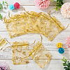 50Pcs Heart Printed Organza Bags OP-TADJ0001-01K-4