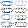 16Pcs 8 Colors Waxed Nylon Cord Multi-strand Bracelets BJEW-SC0001-37-1