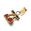 304 Stainless Steel Rhinestone Pendants STAS-Z158-07G-02-01-2