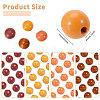 160Pcs 4 Colors Spray Painted Wood European Beads WOOD-GL0001-20-2