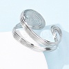 304 Stainless Steel Cuff Bangles for Women BJEW-B150-02P-3