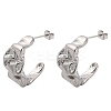 Non-Tarnish 304 Stainless Steel Twist Stud Earrings EJEW-K259-04P-1