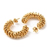 Iron Plating(IP) 304 Stainless Steel Arch with Spiral Stud Earrings for Women EJEW-F319-08G-3