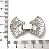Rack Plating Bowknot Brass Micro Pave Clear Cubic Zirconia Fold Over Clasps KK-H512-09P-3