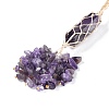 Natural Amethyst Reiki Healing Wall Hanging Pendant X-HJEW-C005-01C-2