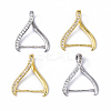 4Pcs 2 Colors Rack Plating Brass Micro Pave Cubic Zirconia Ice Pick Pinch Bails KK-YW0003-44D-1