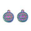 Ion Plating(IP) 201 Stainless Steel Pendants STAS-N098-217M-3