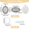 DIY Blank Oval Dome Pendant Making Kit DIY-SC0023-73-2