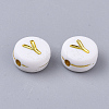 Plating Acrylic Beads PACR-R242-01Y-2