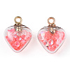 Glow in the Dark Luminous Glass Pendants GLAA-YWC0001-01B-1