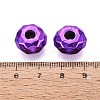 UV Plating Iridescent Transparent Acrylic European Beads OACR-E033-22-04-3