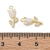 Brass Micro Pave Clear Cubic Zirconia and Enamel Charms KK-A300-22G-01-3