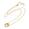 304 Stainless Steel U-shaped with Ball Pendant Necklaces LS-NJEW-V004-01G-2