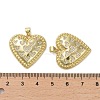 Brass Micro Pave Clear Cubic Zirconia Pendants KK-H466-08G-03-3