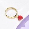 Brass with Enamel Finger Rings RJEW-Q019-02B-G-3