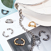 24 Sets 3 Colors Aluminum Alloy Bag Hanger D Buckles FIND-WR0003-74-3