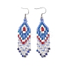 Natural Lapis Lazuli Rhombus Dangle Earrings EJEW-MZ00567-01-2