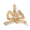 Brass with Cubic Zirconia Bead Cap Bails KK-G503-25G-1