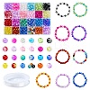 DIY Round Glass Beads Bracelets Jewelry Making Kits DIY-YW0010-59-1