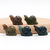 Natural Indian Agate Carved Healing Snail Figurines PW-WG73310-09-1