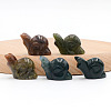 Natural Indian Agate Carved Healing Snail Figurines PW-WG73310-09-1