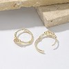Brass Clear Cubic Zirconia Hoop Earrings EJEW-Q014-14G-5