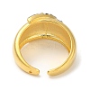 Rack Plating Brass Micro Pave Cubic Zirconia Cuff Finger Rings for Women RJEW-C114-16F-G-3