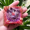 Orgonite Pyramids with Natural Red Jasper PW-WG59452-01-3