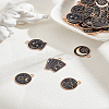 40Pcs 5 Styles Alloy Enamel Pendants ENAM-LP0002-05-1