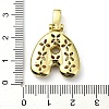 Brass Micro Pave Clear Cubic Zirconia Pendants KK-M279-01G-A-3
