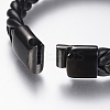 Braided Leather Cord Bracelets BJEW-H560-01-4