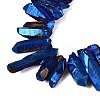 Spray Painted Electroplate Natural Quartz Crystal Points Beads Strands G-Q610-02C-3