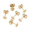 Ion Plating(IP) 304 Stainless Steel Stud Earring Findings X-STAS-H436-24G-5mm-3
