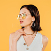 3 Pairs 3 Colors Alloy Dangle Earrings with Brass Pins EJEW-AN0004-44-6