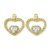 Eco-Friendly Brass Micro Pave Cubic Zirconia Pendants KK-A204-14G-1