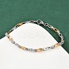 201 Stainless Steel Link Chain Bracelets for Men Women BJEW-B143-03GP-2