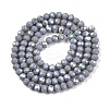 Electroplate Opaque Solid Color Glass Beads Strands LS-EGLA-A044-P4mm-L10-3