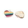 Rainbow Color Pride Alloy Enamel Pendants ENAM-K067-16-2