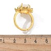 Sunflower Natural Quartz Crystal Finger Rings RJEW-B113-03G-07-5