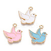 Alloy Enamel Bird Pendants PALLOY-N170-009-NR-1